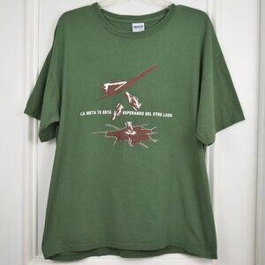 2010 HBO The Pacific Miniseries Tee Men Large Spanish Language Military Green
